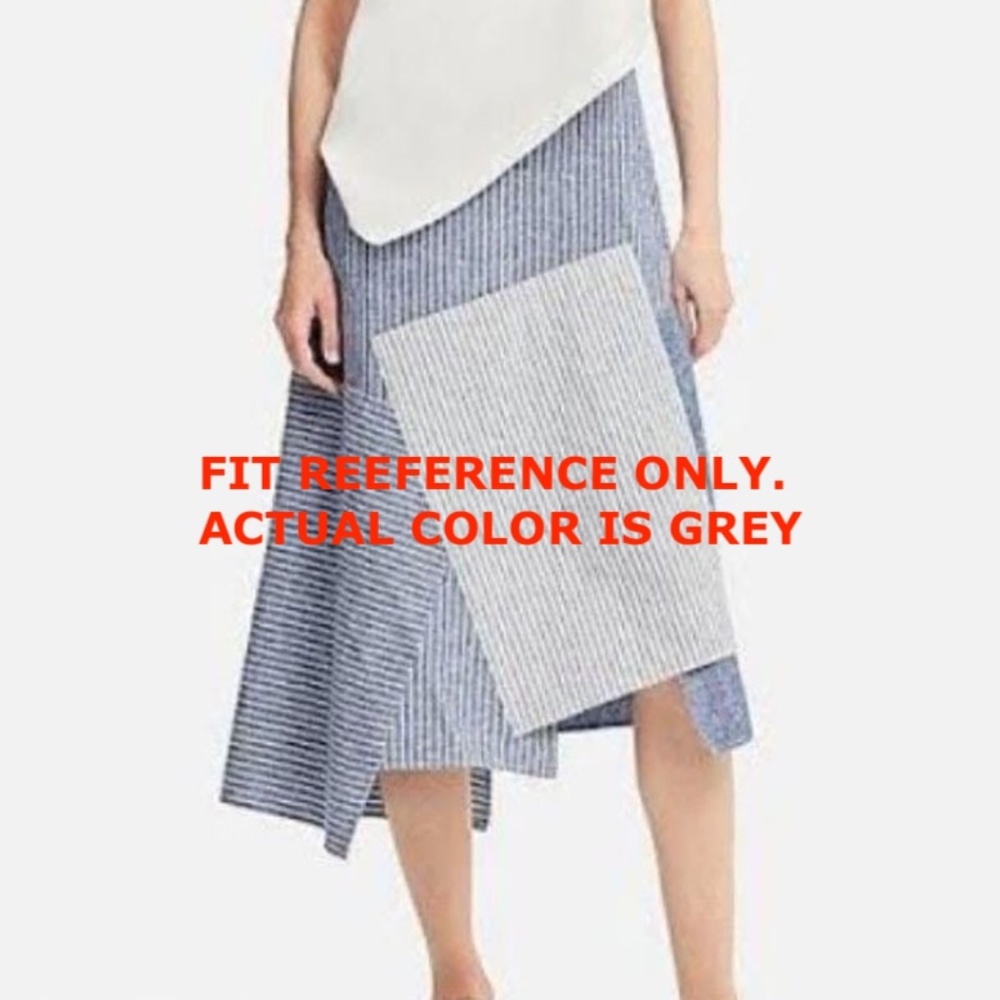 2018 J.W. Anderson x Uniqlo Women Linen Cotton Long Flare Skirt - Grey - Size 2 - Picture 6 of 6